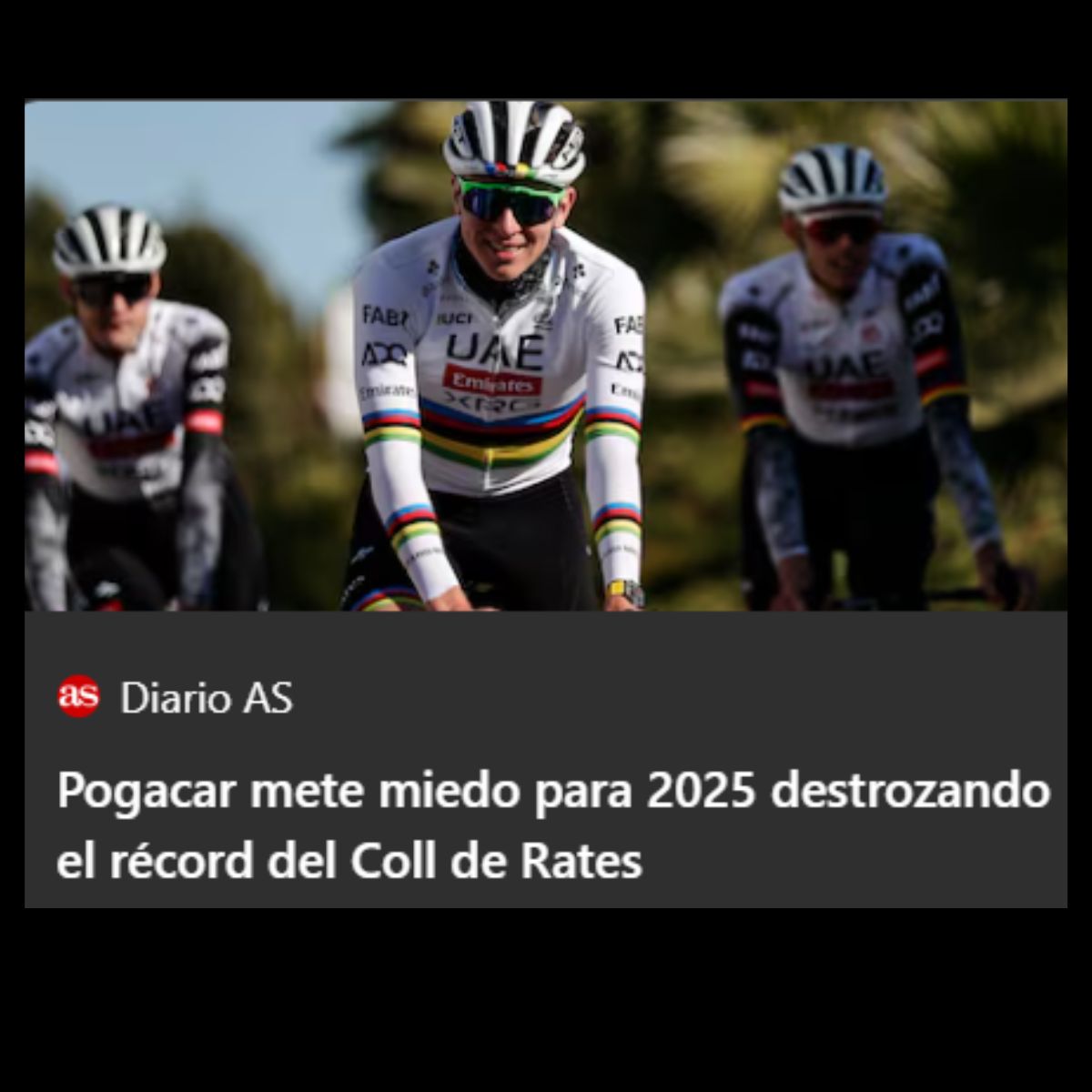 POGACAR RÉCORD COLL DE RATES
